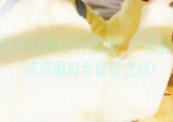 黑料网今日黑料：一条神秘线路，连接爆料与惊讶之间！